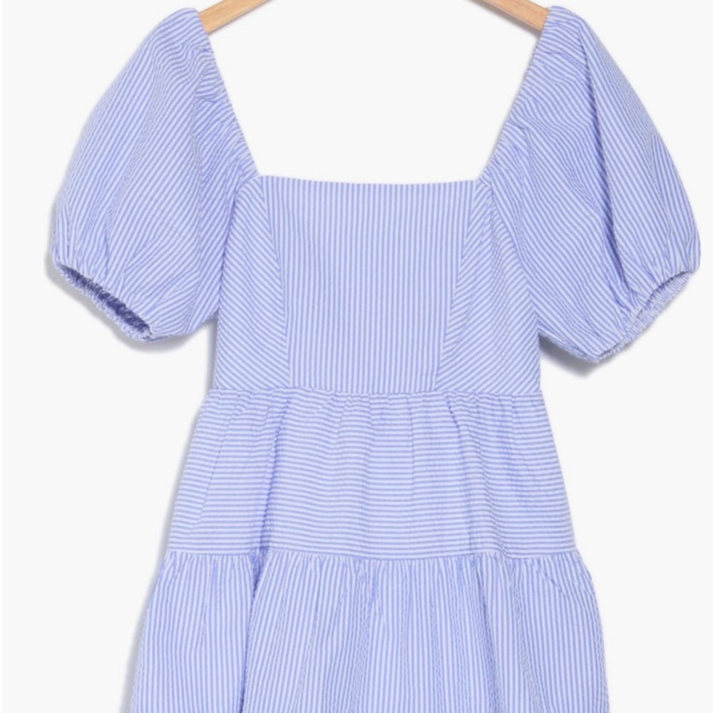 Melrose and Market Blue Striped Mini Dress
